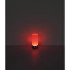 Stolní lampa, kov nikl, bílý plast, bílý PVC kabel, dotykový spínač a stmívač, RGB měnič barev a fixace barev, bez adaptéru, USB-C - USB-C, IP44, ø: 88mm, V: 190mm, délka kabelu 1000mm, včetně RGBW LED 1,8W 230V, výkon 100lm, barva 2900K.