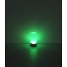 Stolní lampa, kov nikl, bílý plast, bílý PVC kabel, dotykový spínač a stmívač, RGB měnič barev a fixace barev, bez adaptéru, USB-C - USB-C, IP44, ø: 88mm, V: 190mm, délka kabelu 1000mm, včetně RGBW LED 1,8W 230V, výkon 100lm, barva 2900K.