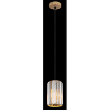 Závěs, kov, vzhled dřeva, krystaly K5 kouřové barvy, textilní kabel černý, ø: 135mm, V: 1200mm, bez žárovky 1xE27, max. 60W 230V