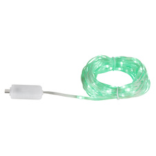 LED pásek, bílý plast, průhledný, tlačítkový a krokový vypínač, RGB změna barvy a fixace, bez adaptéru, s USB-C, 27 přepínatelných světelných efektů, DxŠxV: 10000x5x4mm, vzdálenost mezi LED 100mm, počet žárovek 100, včetně RGB LED 0,06W 5V