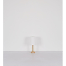 Stojací lampa, kovový vzhled dřeva, textilní bílá, PVC kabel černý, nožní vypínač v kabelu, ø: 350mm, V: 1510mm, délka kabelu 1800mm, bez žárovky 1xE27, max. 40W 230V