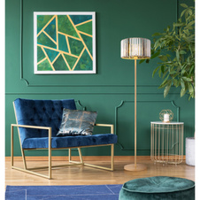 Stojací lampa, kovová, vzhled dřeva, barva K5 kouřové kystaly, černý PVC kabel, nožní vypínač na kabelu, ø: 350mm, V: 1500mm, délka kabelu 1800mm, bez žárovky 1xE27, max. 60W 230V