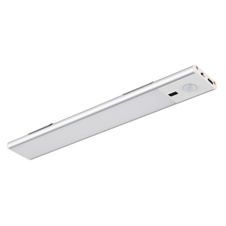 Světlo pod skříňku, hliník stříbrný, plast bílý, bez adaptéru, USB-A - USB-C, senzor, magnet, stmívání pohybem ruky, doba nabíjení cca 2 hod. DxŠxV: 240x40x10mm, kabel 500mm, LED 1,4W 230V 100lm 4000K