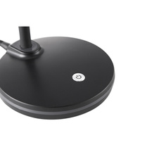 Stolní lampa, černý plast, PVC kabel, dotykové zapínání/vypínání, stmívatelná, krokový vypínač, včetně adaptéru, Flexo, přídavné funkce: 3stupňové stmívání, DxŠxVxH: 150x132x320mm, včetně LED 4,6W 230V, zdroj 500lm, výkon 300lm, 3000K