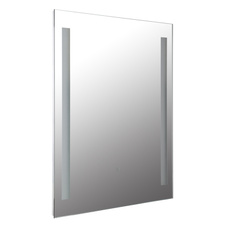 Zrcadlo, chrom, saténové sklo, dotykové zapnutí/vypnutí, plynulý dotykový stmívač, paměťová funkce, IP44, šxv: 500x610mm, v: 25mm, včetně LED 12W 230V, zdroj 280-1200lm, výkon 100-650lm, 3000K