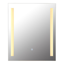 Zrcadlo, chrom, saténové sklo, dotykové zapnutí/vypnutí, plynulý dotykový stmívač, paměťová funkce, IP44, šxv: 500x610mm, v: 25mm, včetně LED 12W 230V, zdroj 280-1200lm, výkon 100-650lm, 3000K