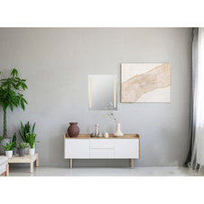 Zrcadlo, chrom, saténové sklo, dotykové zapnutí/vypnutí, plynulý dotykový stmívač, paměťová funkce, IP44, šxv: 500x610mm, v: 25mm, včetně LED 12W 230V, zdroj 280-1200lm, výkon 100-650lm, 3000K