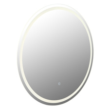 Zrcadlo, plast saténový, dotykové zapnutí/vypnutí, stmívatelné, plynulý dotykový stmívač, paměťová funkce, ø: 750 mm, V: 24 mm, včetně LED 16W 230V, zdroj 230-1315lm, výkon 120-970lm, 4000K