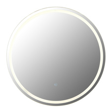 Zrcadlo, plast saténový, dotykové zapnutí/vypnutí, stmívatelné, plynulý dotykový stmívač, paměťová funkce, ø: 750 mm, V: 24 mm, včetně LED 16W 230V, zdroj 230-1315lm, výkon 120-970lm, 4000K