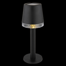 Solární svítidlo, plast černý, plast průhledný, pro zapnutí vyjměte papírový pásek v prostoru pro baterie, včetně baterií AA 300mAh 1.2V, IP44, Ø:80mm, V:215mm, včetně LED 0.5W 3.2V, 3000K