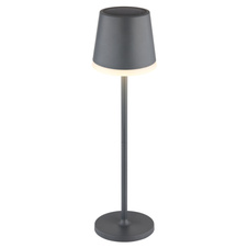 Solární svítidlo, kov antracit, plast černý, plast antracit, plast satinovaný, vypínač, včetně baterií CR18650 1200mAh, IP44, Ø:110mm, V:410mm, 2 tyče, 2 nastavení výšky, 41cm nebo 26cm, včetně 10xLED 3V, 50lm výstup, 3000K