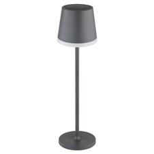 Solární svítidlo, kov antracit, plast černý, plast antracit, plast satinovaný, vypínač, včetně baterií CR18650 1200mAh, IP44, Ø:110mm, V:410mm, 2 tyče, 2 nastavení výšky, 41cm nebo 26cm, včetně 10xLED 3V, 50lm výstup, 3000K