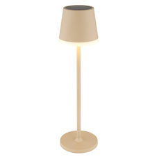 Solární svítidlo, kov/plast písková barva, plast černý, plast satinovaný, vypínač, včetně baterií CR18650 1200mAh, IP44, Ø:110mm, V:410mm, 2 tyče, 2 nastavení výšky, 41cm nebo 26cm, včetně 10x LED 0.0 3V, 50lm výstup, 3000K