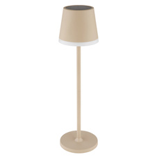 Solární svítidlo, kov/plast písková barva, plast černý, plast satinovaný, vypínač, včetně baterií CR18650 1200mAh, IP44, Ø:110mm, V:410mm, 2 tyče, 2 nastavení výšky, 41cm nebo 26cm, včetně 10x LED 0.0 3V, 50lm výstup, 3000K