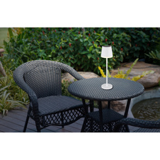 Solární svítidlo, kov bílý, plast černý, plast bílý, plast satinovaný, vypínač, včetně baterií CR18650 1200mAh, IP44, Ø:110mm, V:410mm, 2 tyče, 2 nastavení výšky, 41cm nebo 26cm, včetně 10x LED . 3V, 50lm výstup, 3000K