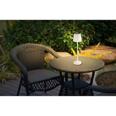 Solární svítidlo, kov bílý, plast černý, plast bílý, plast satinovaný, vypínač, včetně baterií CR18650 1200mAh, IP44, Ø:110mm, V:410mm, 2 tyče, 2 nastavení výšky, 41cm nebo 26cm, včetně 10x LED . 3V, 50lm výstup, 3000K