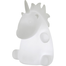 Stolní lampa, plast bílý, Display 20ks, vypínač, změna barvy světla, včetně 3xLR44 , DxŠxV: 8x10x11cm, včetně 1xRGB LED 0,06W 3V.