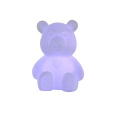 Stolní lampa, plast bílý, Display 20ks, vypínač, změna barvy světla, včetně 3xLR44 , DxŠxV: 8x10x11cm, včetně 1xRGB LED 0,06W 3V.
