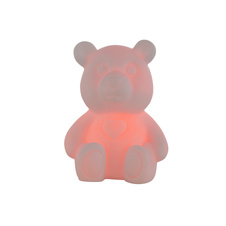Stolní lampa, plast bílý, Display 20ks, vypínač, změna barvy světla, včetně 3xLR44 , DxŠxV: 8x10x11cm, včetně 1xRGB LED 0,06W 3V.