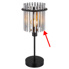 Skleněná tyč, kouřová barva, délka 16 cm, pro 15698T