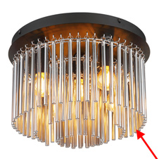 Skleněná tyč, kouřová barva, délka 14 cm, pro 15698D / 15698D1