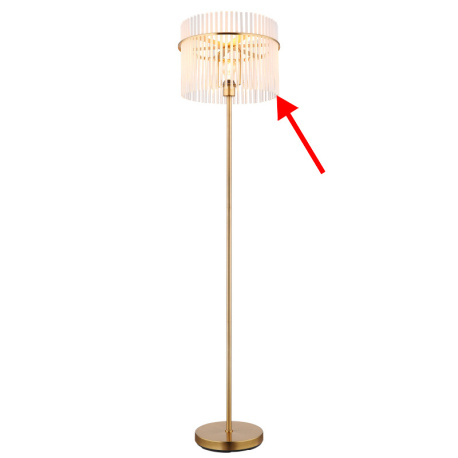 Skleněná tyč, bílo-průhledný gradient, délka 26 cm, pro 15698-4HM/-3HRM/-3HM/HM/SM