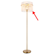 Skleněná tyč, bílo-průhledný gradient, délka 26 cm, pro 15698-4HM/-3HRM/-3HM/HM/SM