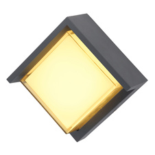 Venkovní svítidlo, hliník antracit, plast opál satinovaný, IP54, ŠxV: 16x16cm, H:10cm, včetně 1xLED 12W 230V, zdroj 1214lm, výstup 579lm, 3000K