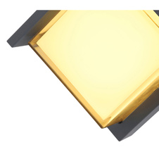 Venkovní svítidlo, hliník antracit, plast opál satinovaný, IP54, ŠxV: 16x16cm, H:10cm, včetně 1xLED 12W 230V, zdroj 1214lm, výstup 579lm, 3000K