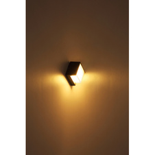 Venkovní svítidlo, hliník antracit, plast opál satinovaný, IP54, ŠxV: 16x16cm, H:10cm, včetně 1xLED 12W 230V, zdroj 1214lm, výstup 579lm, 3000K
