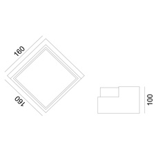Venkovní svítidlo, hliník antracit, plast opál satinovaný, IP54, ŠxV: 16x16cm, H:10cm, včetně 1xLED 12W 230V, zdroj 1214lm, výstup 579lm, 3000K