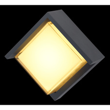 Venkovní svítidlo, hliník antracit, plast opál satinovaný, IP54, ŠxV: 16x16cm, H:10cm, včetně 1xLED 12W 230V, zdroj 1214lm, výstup 579lm, 3000K