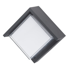 Venkovní svítidlo, hliník antracit, plast opál satinovaný, IP54, ŠxV: 16x16cm, H:10cm, včetně 1xLED 12W 230V, zdroj 1214lm, výstup 579lm, 3000K
