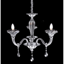 Lustr, kov, chrom, sklo, K5 křišťály kouřové, Ø: 620, V: 1450, bez žárovek 3xE14, max. 40W 230V