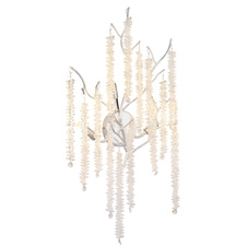 Nástěnné svítidlo, kov chrom, hliník chrom, čiré plastové křišťály, šxv: 320x600mm, v: 180mm, bez žárovek 3xG9 max. 8W 230V