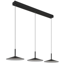 Závěsné svítidlo, kov černý matný, akryl bílý, kabel PVC černý, možnost zkrácení výšky, DxŠxV: 950x250x1500mm, včetně LED 24W 230V, zdroj 2900lm, výstup 1100lm, 4000K