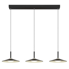 Závěsné svítidlo, kov černý matný, akryl bílý, kabel PVC černý, možnost zkrácení výšky, DxŠxV: 950x250x1500mm, včetně LED 24W 230V, zdroj 2900lm, výstup 1100lm, 4000K