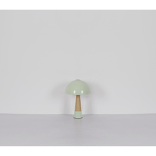 Stolní lampa, kov, barva šampaňského matná, kov imitace dřeva, kabel PVC černý, kolébkový vypínač na kabelu, ø: 250 mm, V: 365 mm, délka kabelu 1500 mm, bez žárovky 1x E27 ILLU,max. 40W 230V