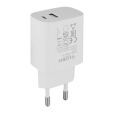 Síťový adaptér, 10W 5V 2A s výstupem USB A a USB-C, DxŠxV: 80x41x29 mm