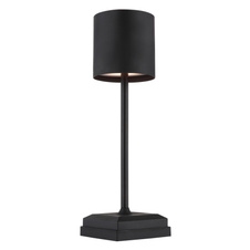 Stolní lampa, plast/kov černý matný, plast bílý, dotykové zapnutí/vypnutí, plynulý dotykový stmívač, bez adaptéru, včetně USB kabelu, USB-C - USB-C, CR18650 2200mAh 3,7V, DxŠxV: 97x97x320mm, LED 30lm výstup, 2900K
