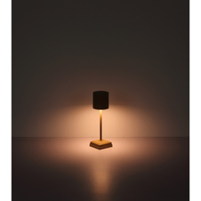 Stolní lampa, plast/kov písková matná, plast bílý, dotykové zapínání/vypínání, plynulý dotykový stmívač, bez adaptéru, včetně kabelu USB, USB-C - USB-C, CR18650 2200mAh 3,7V, DxŠxV: 97x97x320mm, LED výstup 30lm, 2900K