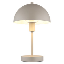 Stolní lampa, kov, písková matná, kabel PVC průhledný, kolébkový vypínač na kabelu, ø: 200mm, V: 310mm, délka kabelu 1500mm, bez žárovky 1x E14,max. 40W 230V