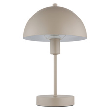 Stolní lampa, kov, písková matná, kabel PVC průhledný, kolébkový vypínač na kabelu, ø: 200mm, V: 310mm, délka kabelu 1500mm, bez žárovky 1x E14,max. 40W 230V