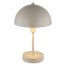 Stolní lampa, kov, písková matná, kabel PVC průhledný, kolébkový vypínač na kabelu, ø: 200mm, V: 310mm, délka kabelu 1500mm, bez žárovky 1x E14,max. 40W 230V