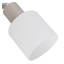 Nástěnné svítidlo, kov, písková matná, kov chromovaný, sklo bílé, kolébkový vypínač na výrobku, ŠxV: 80x153mm, AL: 155mm, bez žárovky 1x E14,max. 25W 230V
