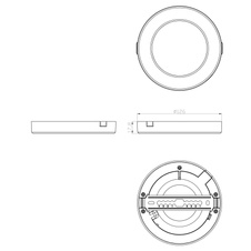 Stropní svítidlo, plast bílý, plast bílý, změna barvy světla vypínačem v zadní části světla, fixace barev, Ø13cm, V:2cm, včetně 1xLED 6W 230V, 610lm zdroj, 450lm výstup, změna barvy světla 3000-4000-6500K