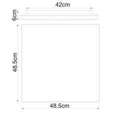Stropní svítidlo, kov bílý, plast imitace dřeva, akryl, komp. s Google Assistant a Alexa, paměť.funkce, noční světlo, třpytivý efekt, stmívatelné, dál.ovládání, měnič barvy, DxŠxV: 49x49x6cm, LED 24W 230V, 2400lm zdroj, 1300lm výstup, 2700-6000K