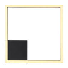 Stropní svítidlo, kov černý, plast opál, DxŠxV: 40x40x6cm, včetně LED 18W 230V, 1950lm zdroj, 1470lm výstup, 3000K