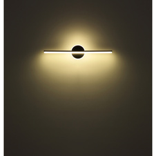 Nástěnné svítidlo kov černý matný, akryl bílý, IP44, DxŠxV: 608x130x74mm, včetně LED 10W 230V, 980lm zdroj, 630lm výstup, 4000K