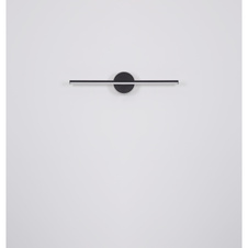 Nástěnné svítidlo kov černý matný, akryl bílý, IP44, DxŠxV: 608x130x74mm, včetně LED 10W 230V, 980lm zdroj, 630lm výstup, 4000K